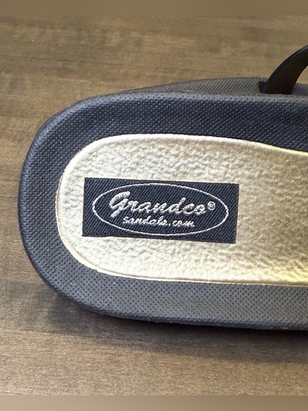 GRANDCO SANDALS Beach Pool SLIDE Sz 10 BLING Color Beads BLACK SLIDE Flip Flops - Picture 8 of 10